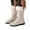 Beige, variant on Women's Slip on Knee High Boots, Plus Size Warm Fleece Lined Side Zipper Round Toe Winter Boots with Breathable Upper and Non Slip Sole, Cozy Footwear for Cold Weather Daily Wear