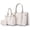 Beige, variant on 3PCS Purses for Women Tote Bag and Wallet Set Shoulder Satchel Handbags