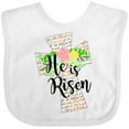 thumbnail image 3 of Inktastic He is Risen Cross with Script and Flowers Boys or Girls Baby Bib, 3 of 4