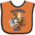 thumbnail image 3 of Inktastic Farmer Boy with Happy Farm Animals Boys or Girls Baby Bib, 3 of 4