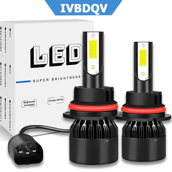 IVBDQV for Ford F-150 1992-2000 2001 2002 2003 9007 LED Headlight Bulb High Low Beam White,2 Pack