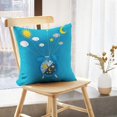 thumbnail image 5 of LALILO Throw Pillow Covers Clock With Day Night Clock Blue Sky Cushion Cover 18" x 18", 2 Pack, 5 of 6