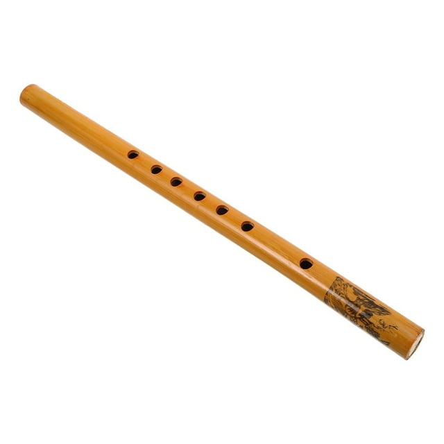 LEEYNEER Beginner Bamboo Recorder for Playing Use Yellow 33 cm Flute with 7 Holes for Music Classes and