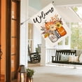 thumbnail image 3 of Sm:)e Thankful Mason Jar Pumpkin Floral Fall House Flag 28 x 40 Inch Double Sided, 3 of 7