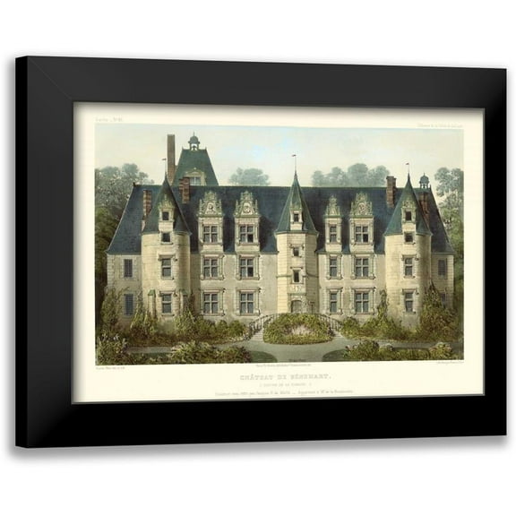 Petit, Victor 14x11 Black Modern Framed Museum Art Print Titled - French Chateaux III