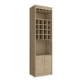 thumbnail image 3 of Being Kava Bar Cabinet, Double Door, Two Shelves, Sixteen Built-in Wine Rack Light Pine, 3 of 8