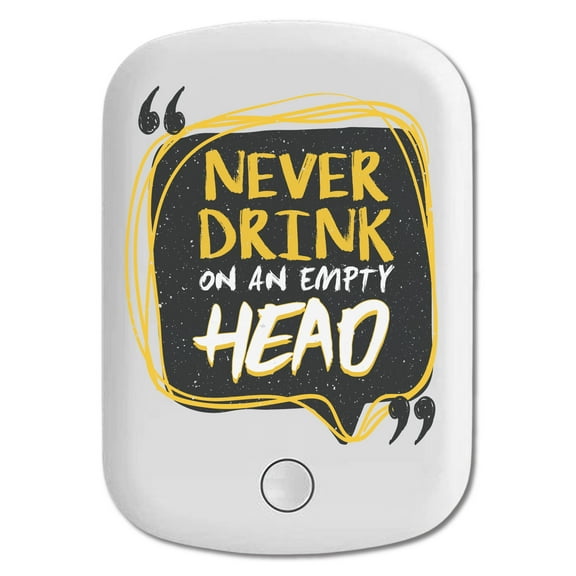 DistinctInk Magnetic Battery Pack, 10000 mAh Wireless Portable Charger with USB-C Cable, Compatible with MagSafe iPhone 14 / 13 / 12 Series - Never Drink On Empty Head