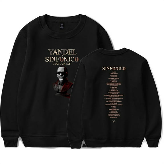 Yandel Sinfonico Tour 2025 Sweatshirts Hip Hop Crewneck Women Men Casual Pullovers