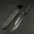 thumbnail image 6 of Sheathed Fixed Blade, EDC Full Tang Knife, 5.5'' Black Coated 5C13Mov Stainless Steel for Camping, Hiking and Other Outdoor Activities (Black), 6 of 8