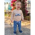 thumbnail image 4 of RUINIXCW Toddler Boy Fall Outfit Long Sleeve Crew Neck Pullover Sweatshirt and Pants, 4 of 6