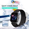 thumbnail image 2 of KONEE Band Compatible with Garmin Venu Sq 2/Venu Sq 2 Music/Amazfit GTS 2 Min/GTS 4 Mini,Nylon Watch Strap,Velcro Wristband, Watch Bracelet for Amazfit Bip/S/Lite/U Pro/3/3 Pro-Black, 2 of 7