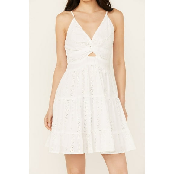 Angie Women's Eyelet Knot Front Dress