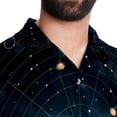 thumbnail image 5 of Constellation Men's Spread Collar Tops, Casual Button Down Shirts for Summer Beach, Printed Short Sleeve Shirts - Unisex, 5 of 6