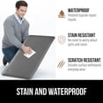 thumbnail image 4 of GORILLA GRIP Comfortable Cushioned Kitchen Mats, 48x20, Waterproof and Stain Resistant Soft Top, 3/4 Inch Thick Ergonomic Standing Desk Anti Fatigue Mat, Foam Supports Ankles and Feet, Grey, 4 of 9