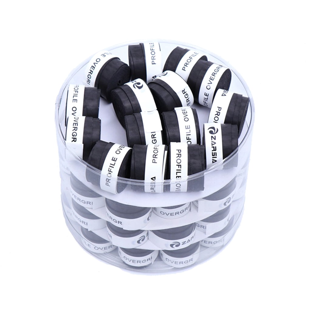 60 Pcs/Set Tennis Racket Overgrips Badminton Overgrip Anti-slip Grip Tape Absorbs Sweat Replacement Grip Tape