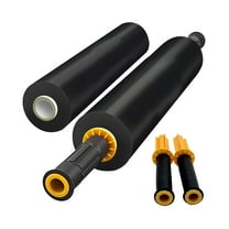 Arcticwind 2-Pack Plastic Wrap Stretch Film Roll 15" x1000ft,60 Gauge Industrial Strength,Durable Adhering Packing Moving Heavy Duty Shrink Film with 2 Plastic Handle, Plastic Pallet Supplies,Black