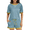 Blue White Stripe, variant on EKOUAER Pajamas for Women Short Sleeve Pjs Sets Crewneck Striped Tops and Shorts 2 Piece Lounge Sets with Pockets