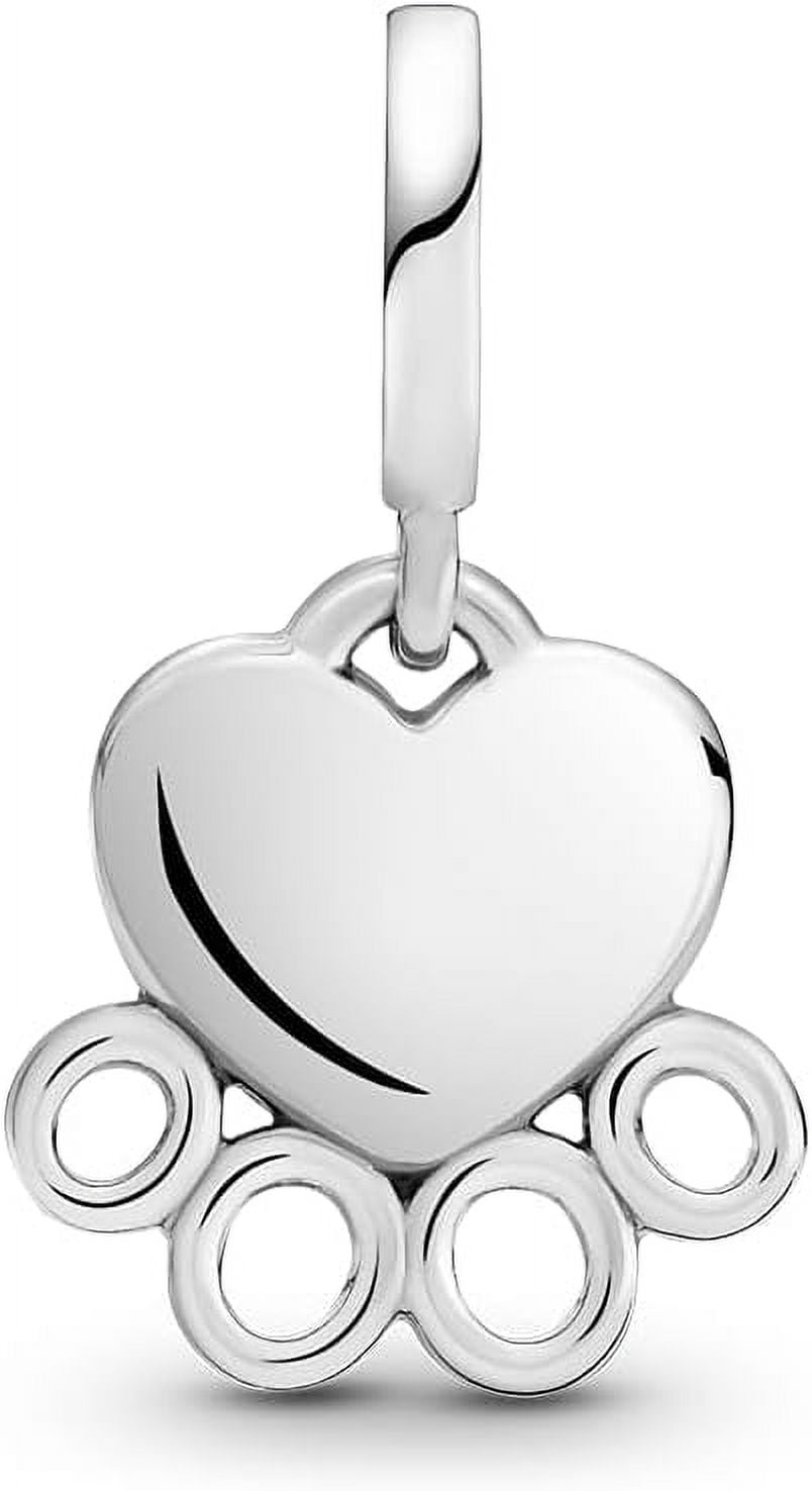 Pandora Hearts & Paw Print Dangle Charm