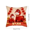 thumbnail image 3 of Uuiauoio Horse Zodiac Pillow Cover Flocked Plush Cute Animal Design Throw Pillow Case for Sofa Bed Living Room Home Decor Year of the Horse Theme, 3 of 6
