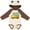 Natural & Brown w Ears, variant on Inktastic Cute School Bus Boys or Girls Long Sleeve Baby Bodysuit
