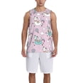 thumbnail image 4 of Gaeub Llama Unicorn and Rainbow Men's Mesh Basketball Jersey, Quick-Drying Sleeveless Top S-4XL, Loose Muscle Tank Top -X-Large, 4 of 9