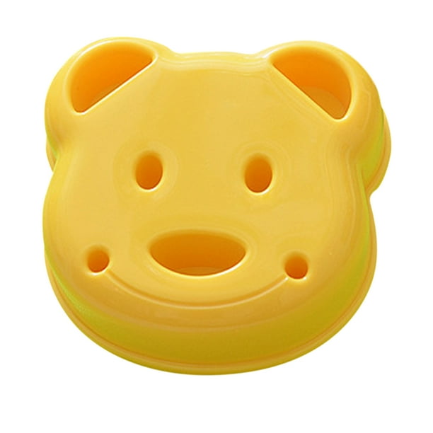 Cortador de sándwich - Cortadores de molde de sándwich de pan con forma de oso de dibujos animados amarillo Ehuebsd Libre de BPA