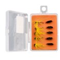thumbnail image 2 of 10 Uds. De señuelos de pesca con mosca de trucha, cebos artificiales de plumas para insectos (estilo D) Likrtyny Para Estrenar, 2 of 6