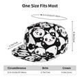 thumbnail image 6 of Easygdp Seamless Pattern Cute Panda Baseball Cap with Adjustable Flat Suitable for Head Circumference 22.4-23.6 in, 6 of 9
