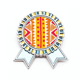 thumbnail image 1 of línea naranja méxico totems  civilización dibujo Insignia broche Medalla ganadora, 1 of 3