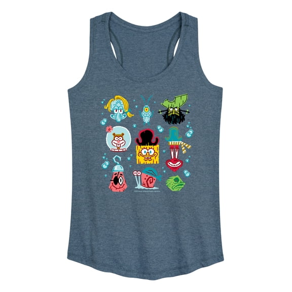SpongeBob SquarePants - Grid - Women's Racerback Tank