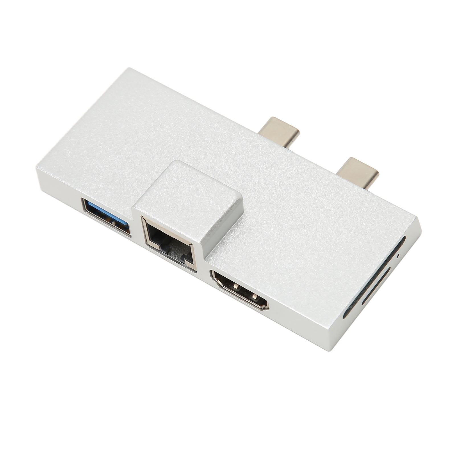 USB C Hub, Plug And Play Dual USB C Expansion Hub 7 Ports  For Monitor For Television