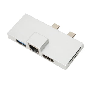 USB C Hub, Plug And Play Dual USB C Expansion Hub 7 Ports  For Monitor For Television
