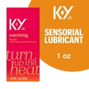 K-Y Warming Liquid Lube, Sensorial Personal Lubricant, Glycerin Based Formula, Safe to Use with Latex Condoms, For Men, Women and Couples, 1 FL OZ