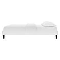 thumbnail image 3 of Platform Bed Frame, Full Size, Velvet, White, Modern Contemporary Urban Design, Bedroom Master Guest Suite, 3 of 5