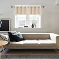 thumbnail image 2 of PiccoCasa 2Pcs Blockout Small Window Curtain Panel Kitchen Curtain, Beige 52 x 18 Inch, 2 of 10