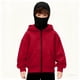 thumbnail image 1 of Chaqueta deportiva de invierno de color liso para niños, de manga larga, con capucha, informal, con cremallera y bolsillos, de poliéster, 1 of 7