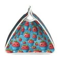 thumbnail image 3 of Lsque Cute Strawberry Flower Pot Printed Long Tissue Box Cover Holder, Facial Paper Organizer Dispenser,Triangle with Bottom Belt, PVC Leather Decorative Organizer, 3 of 9