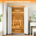 thumbnail image 6 of STANI Metal Armoire Closet with Lock, 72" Tall Wardrobe Cabinet with Hanging Rod and 2 Adjustbale Shelves,White Storage Locker for Home,Bedroom,Office,Employee, 6 of 9