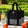 thumbnail image 4 of Insulated Lunch Bag | Black Canvas Lunch Bag for Work Commute Daily Use | Reusable Insulated Cooler Bag for Adults, 4 of 6