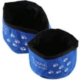 thumbnail image 1 of BESTYASH 2Ud De Perro Impermeable Plegable Azul De Tela Oxford Alimenticio Para Viaje Y Uso Diario, 1 of 6