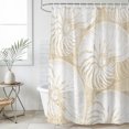 thumbnail image 2 of Extra Long Shower Curtain 72x96 Inch, Coastal Shell Beige Shower Curtain Waterproof Bathroom Decor, Summer Ocean Shell Beach Fabric Bath Curtain Set Accessories with Hooks, 2 of 7
