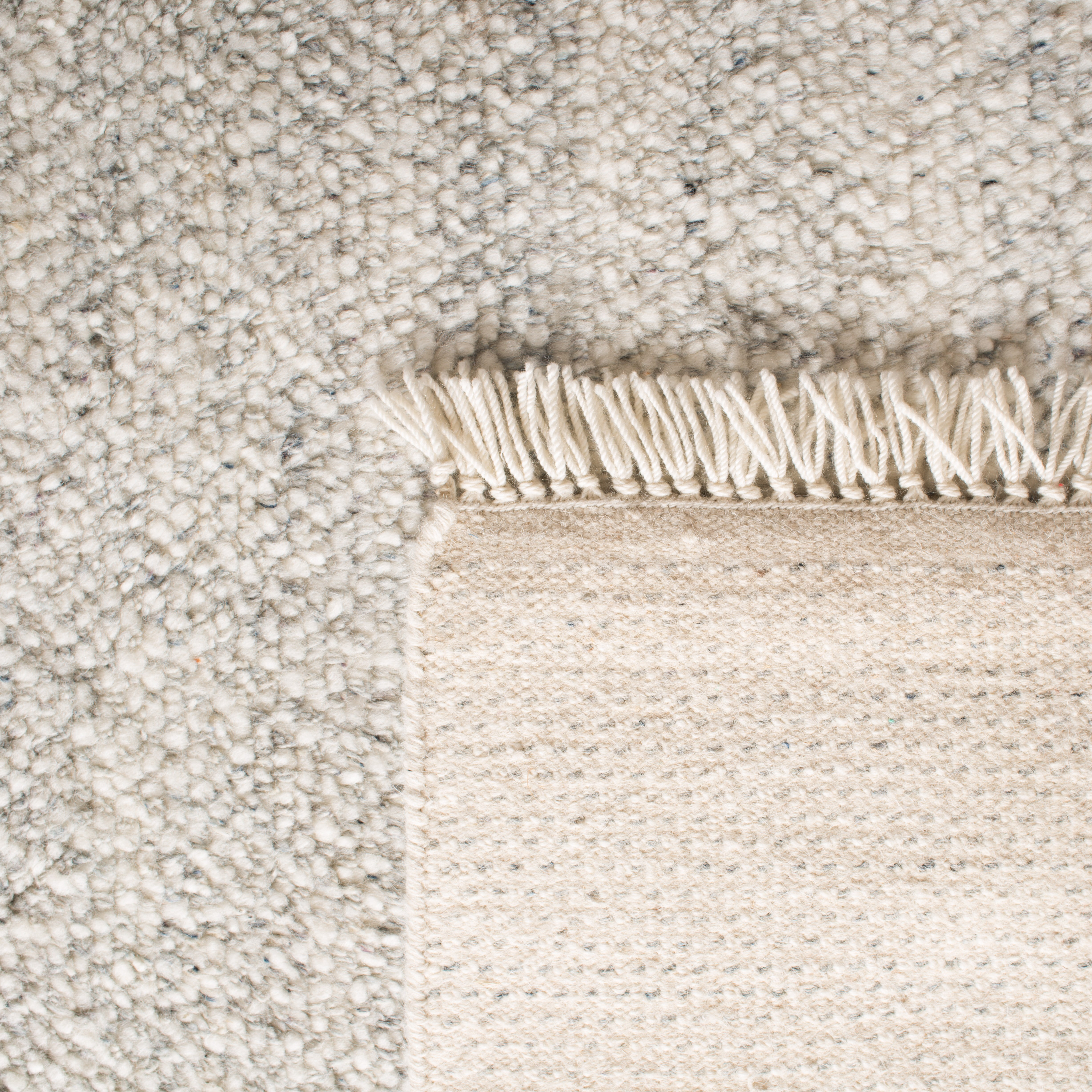 SAFAVIEH Casablanca Carbrey Solid Wool Area Rug, Grey, 8' x 10'