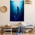thumbnail image 2 of Mermaid Decor Wall Hanging Tapestry, Mermaid In deep Water Swimming Up To The Surface Sunlight Rays, Bedroom Living Room Dorm Accessories, 60 X 80 Inches, by Ambesonne, 2 of 5