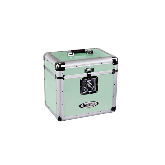 Odyssey KLP1-VINTAGEGREEN Vintage Series 12-Inch Vinyl Records / LP Case Green - Holds 70 Pcs
