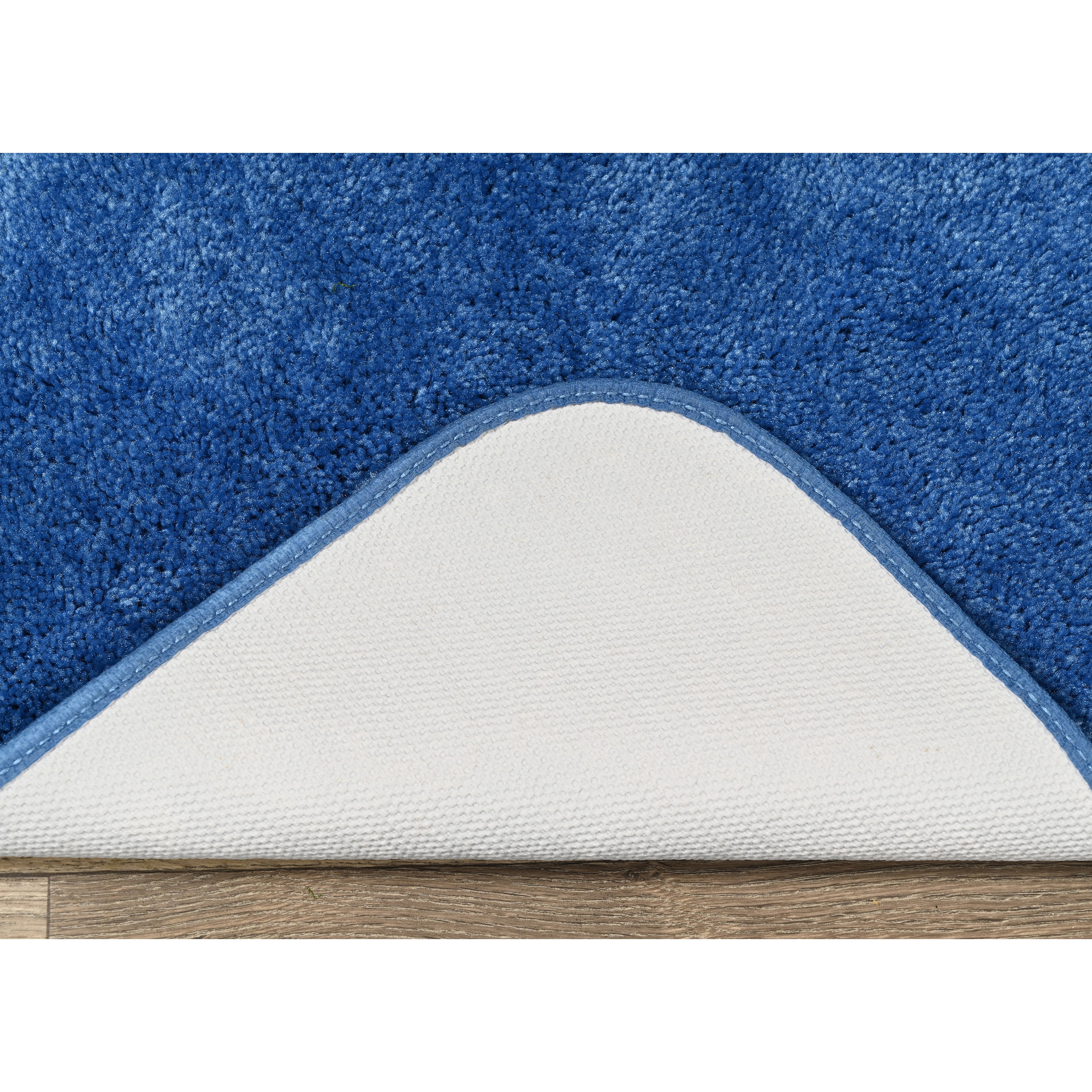 Garland Rug Traditional Washable Bath Rug Set, 2-Piece Set (21"x34" Bath Rug, & 22"x60" Runner) Electric Blue