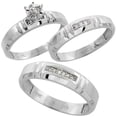 thumbnail image 2 of 10k White Gold Diamond Engagement Ring Women 5/32 inch wide Size 8, 2 of 2