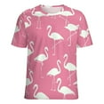 thumbnail image 5 of Flamingo Pattern Women's T-Shirt Short Sleeve T Shirts Tops Tee Ladies Loose T, 5 of 6