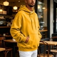 thumbnail image 6 of All Fall Winter Daily Casual Hooded Sweatshirt For Men Solid Vintage Fleece Drawstring Hood Oversized Relax Fit Outdoor Walking Basic Hoodie Top, 6 of 8
