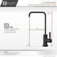 thumbnail image 5 of Stylish Melfi One-Handle Matte Black Water Tap Faucet Height 10½" K-147N, 5 of 11