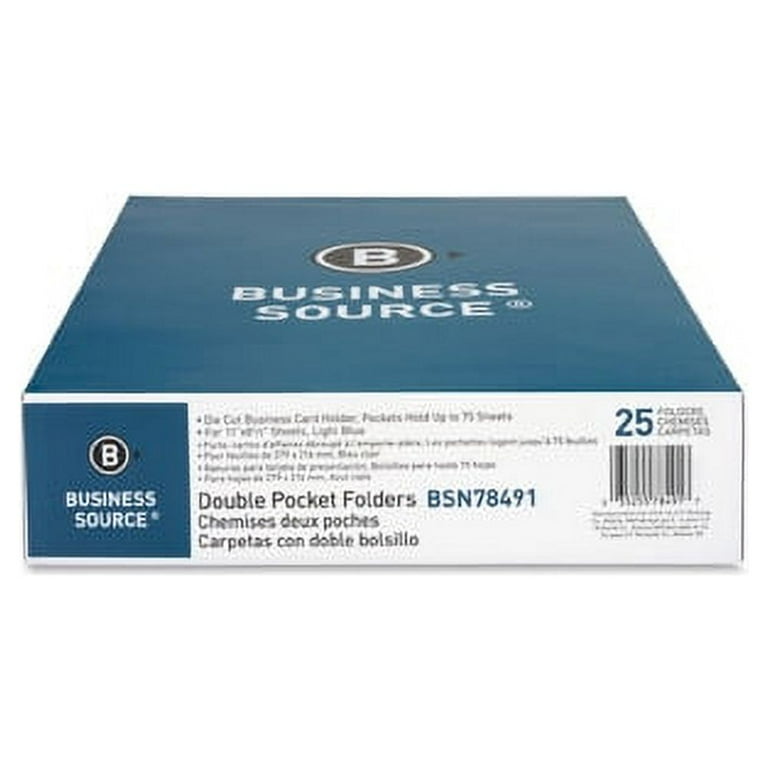 Business Source Letter Pocket Folder - 8 1/2 Business Source Letter Pocket Folder - 8 1/2